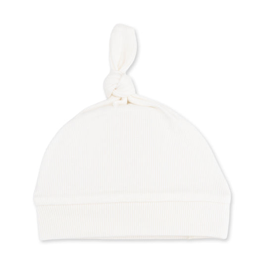 Solid Snow White - Knotted Hat