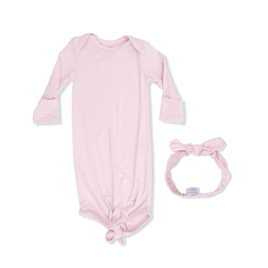 Solid Lotus - Knotted Gown and Headband