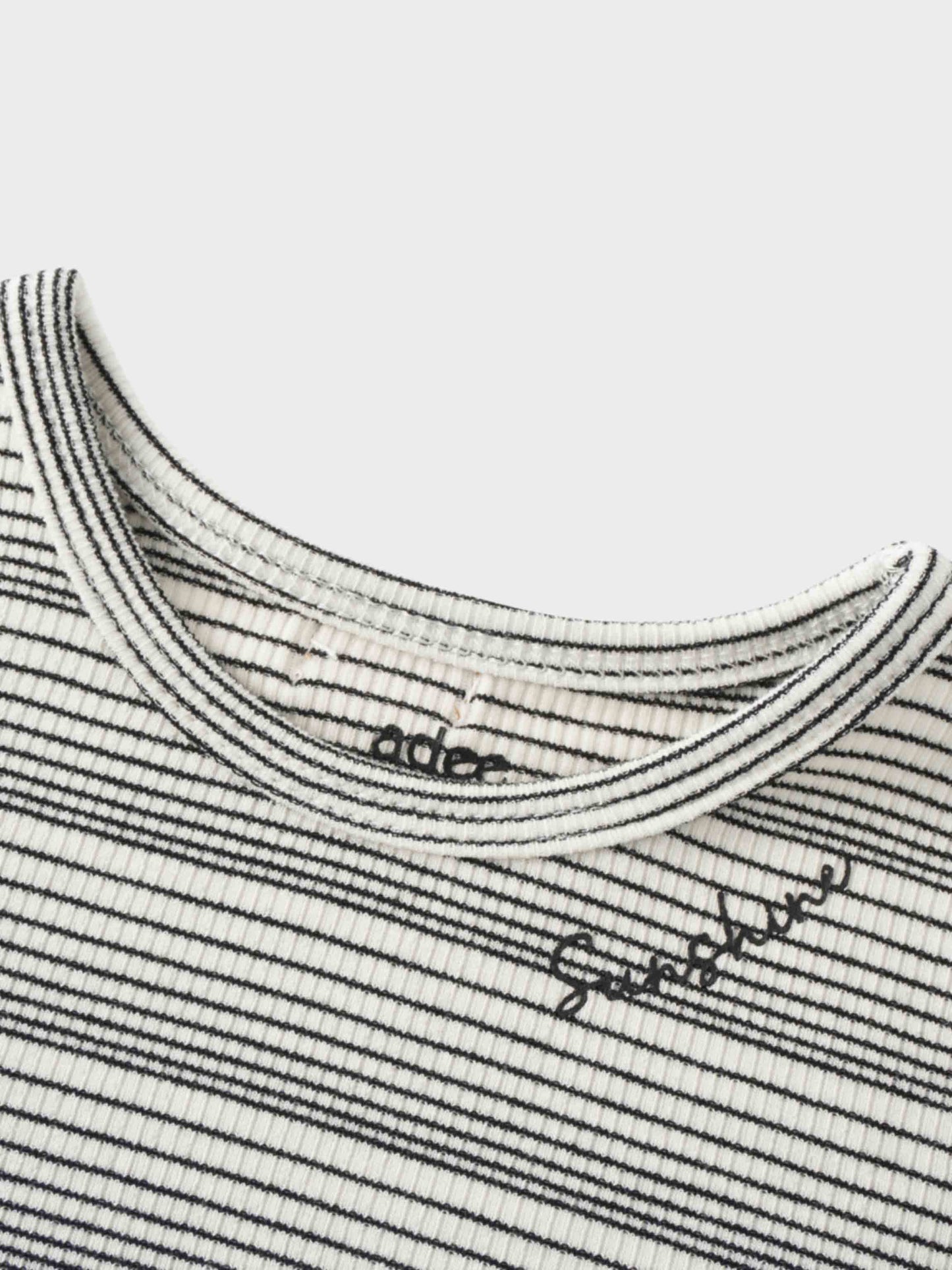 Black Striped  Boxy T-Shirt