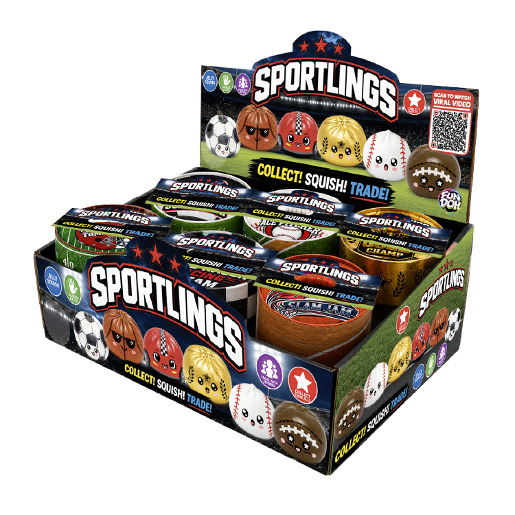 Sportlings Sports Dumpling Squishy Fidget Toy – Mystery Sports Ball