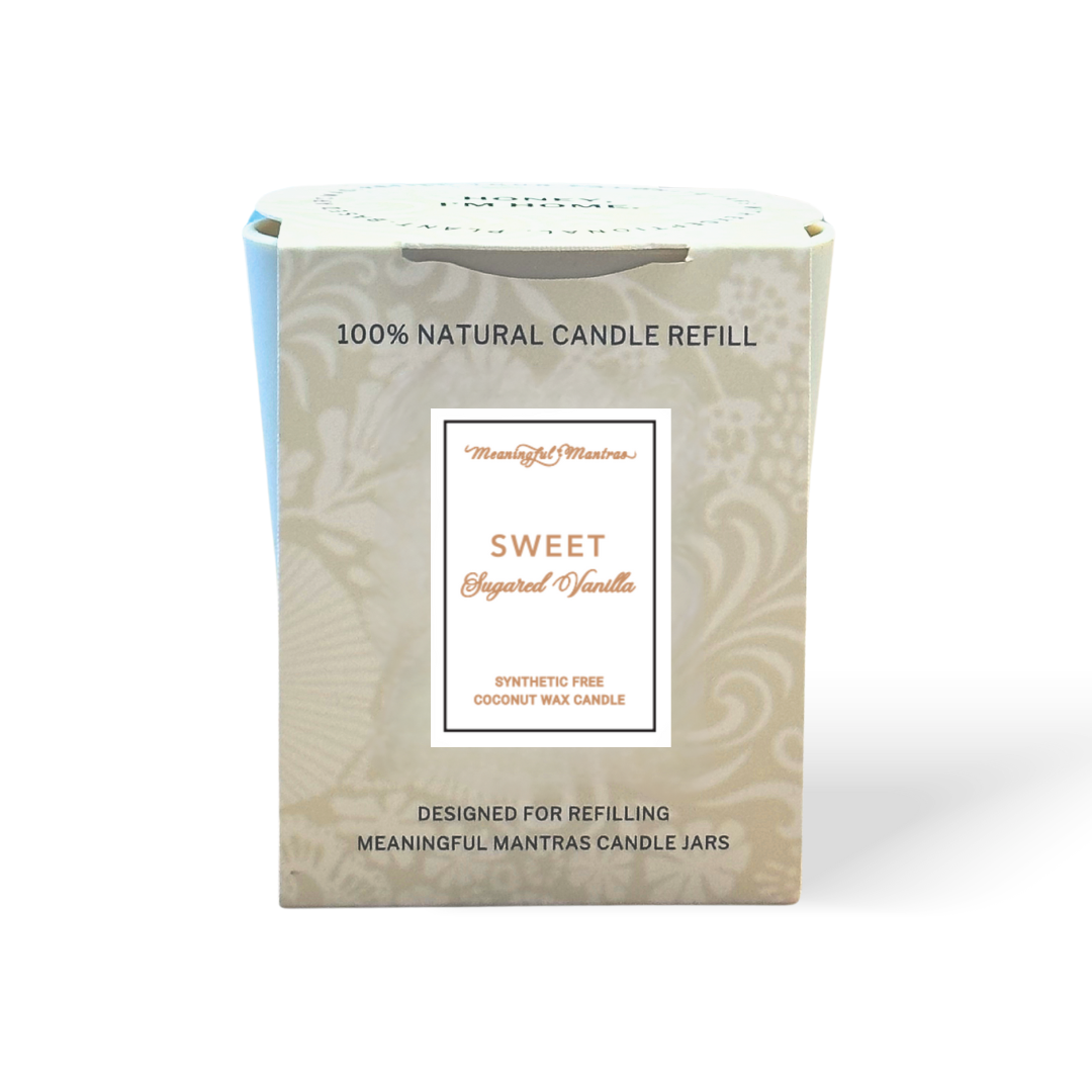 Sweet Sugared Vanilla Natural Candle 8oz Kaia Collection Refill