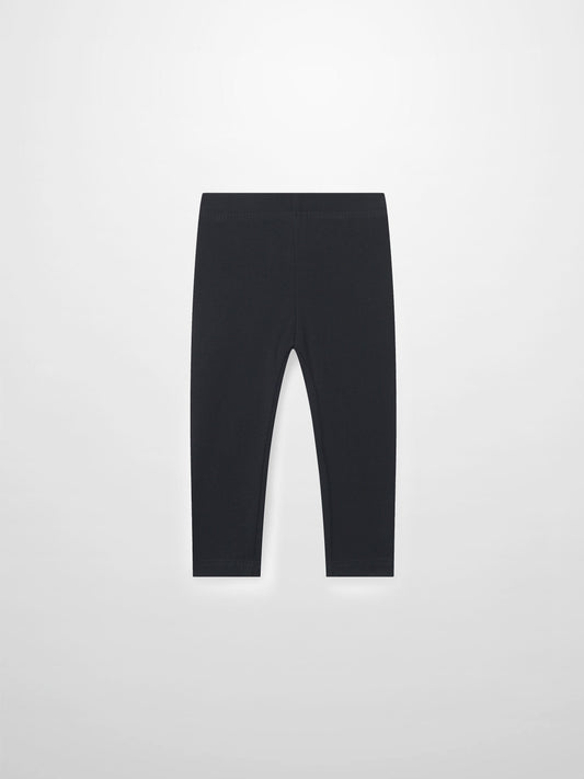 Non Ribbed Leggings- Black
