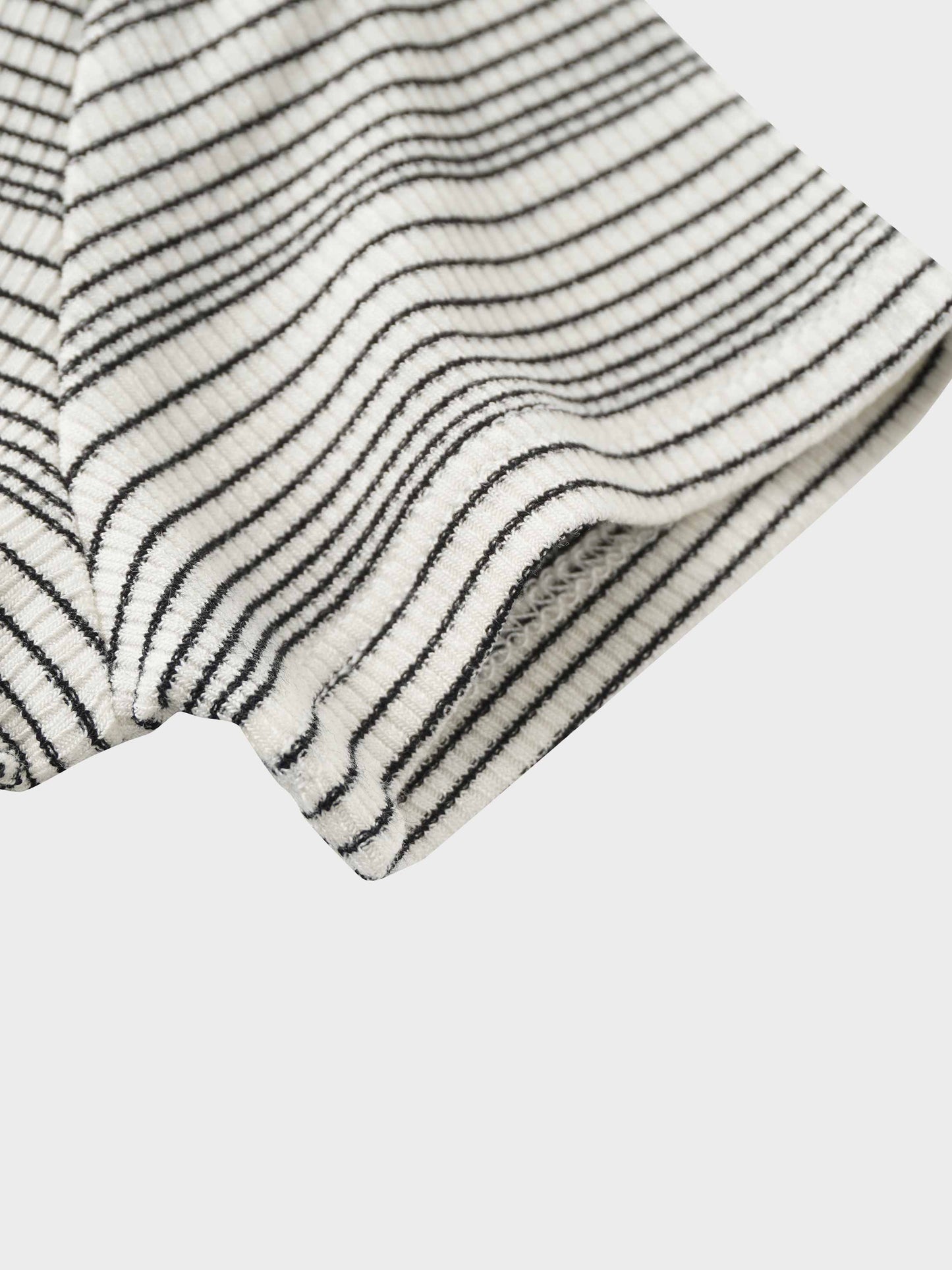 Black Striped  Boxy T-Shirt