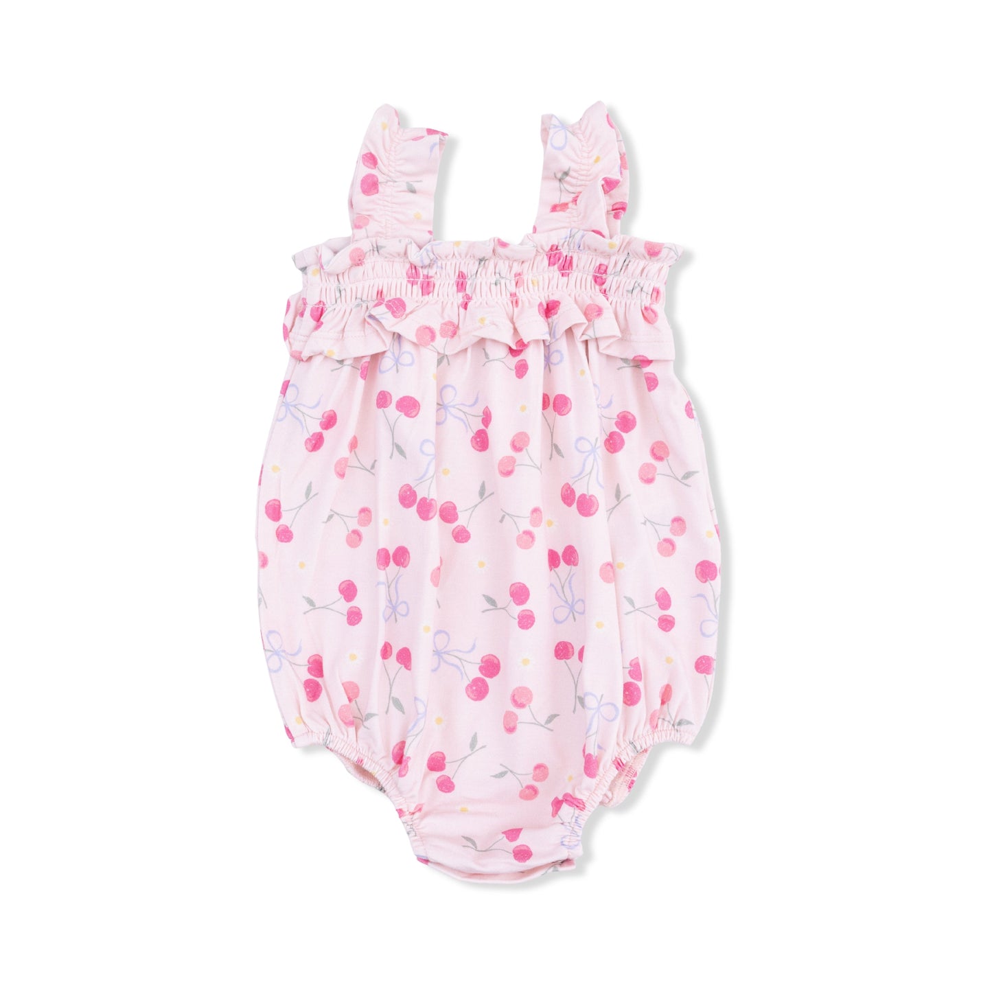 Sweet Bow Cherries - Ruffly Strap Bubble & Sun Hat