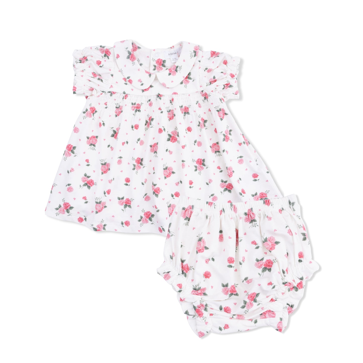 Pink Rosettes - Smocked Dress Set