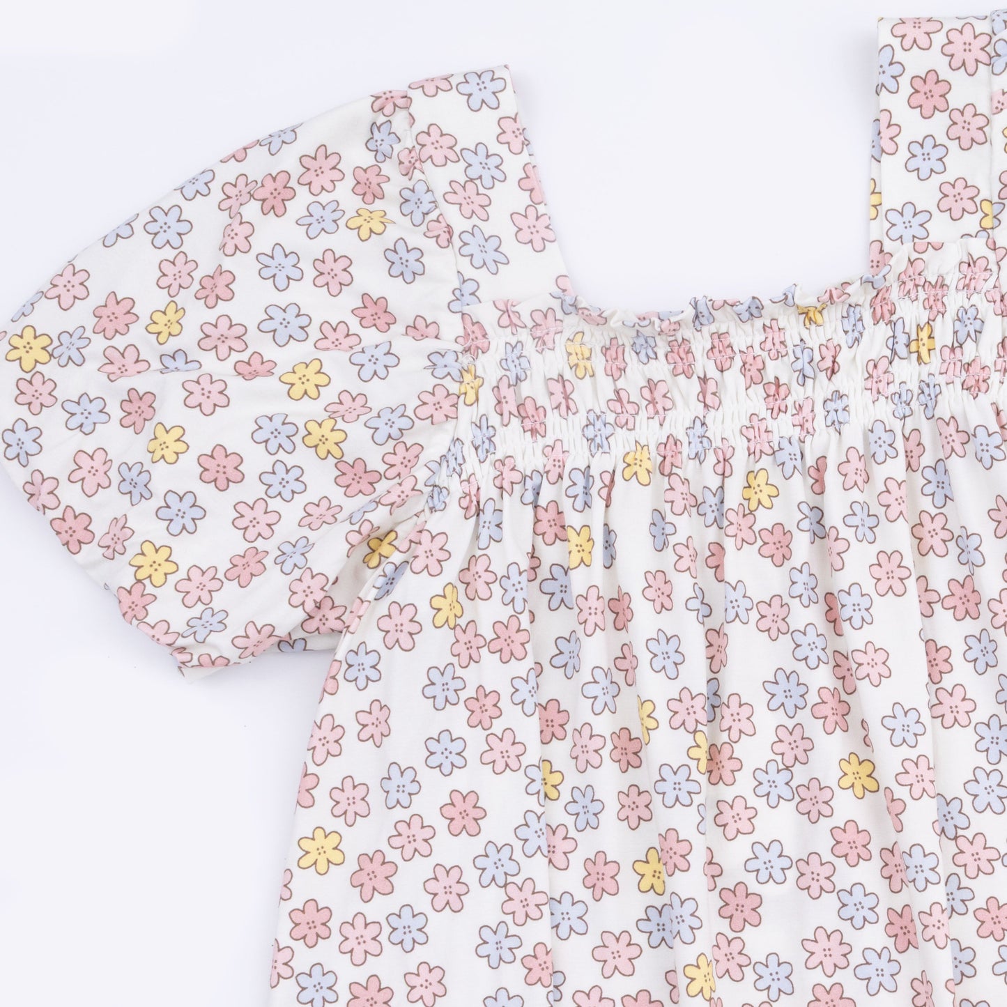 Sarah Floral - Puff Sleeve Dress with Bloomer