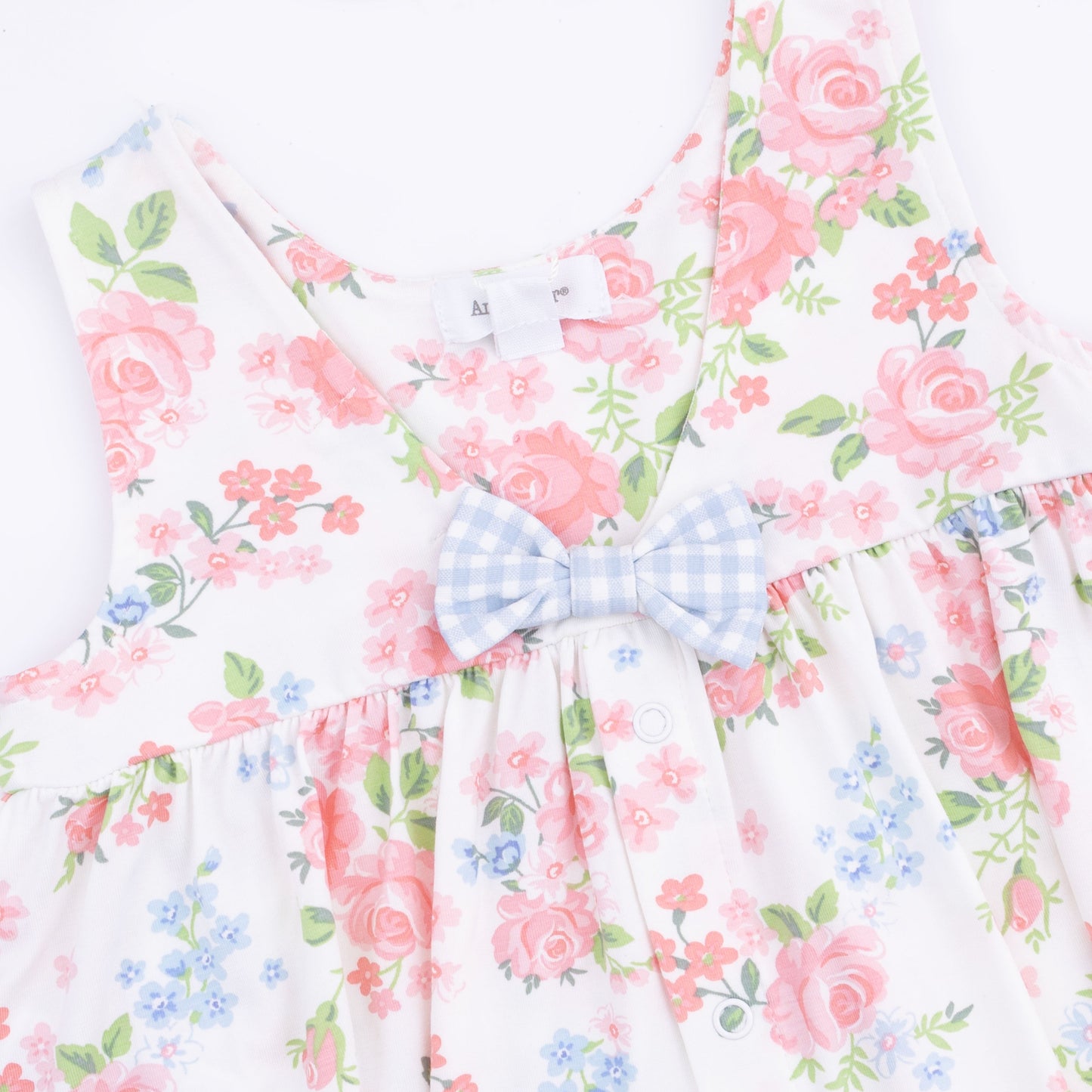 Cute Little Roses - Infant Dress with Bow and Bloomer