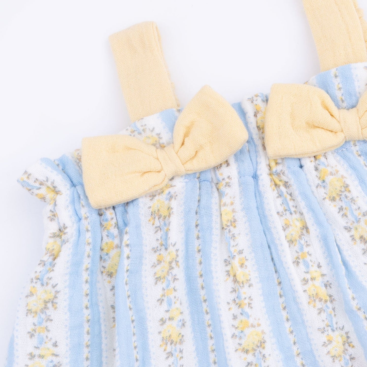 Odalys Floral Stripe - Top with Bows and Ruffle Leg Bloomer