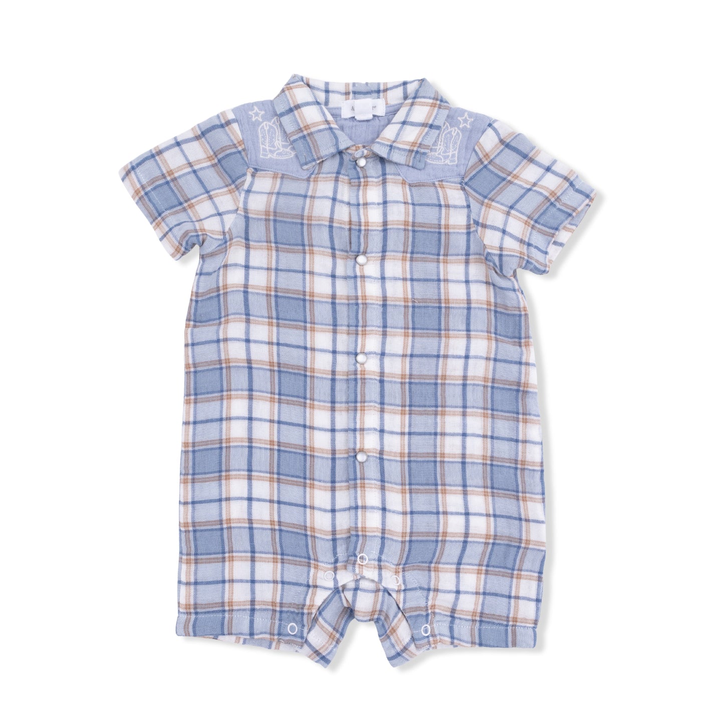 Western Boot Plaid - Western Pearl Snap Shortie