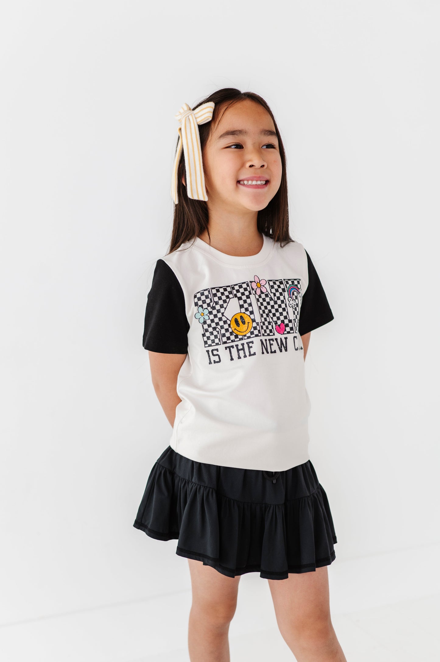 KIND Check Colorblock Tee