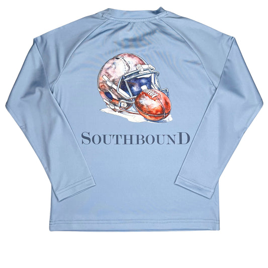 Football Helmet Performance Long Sleeve Shirt