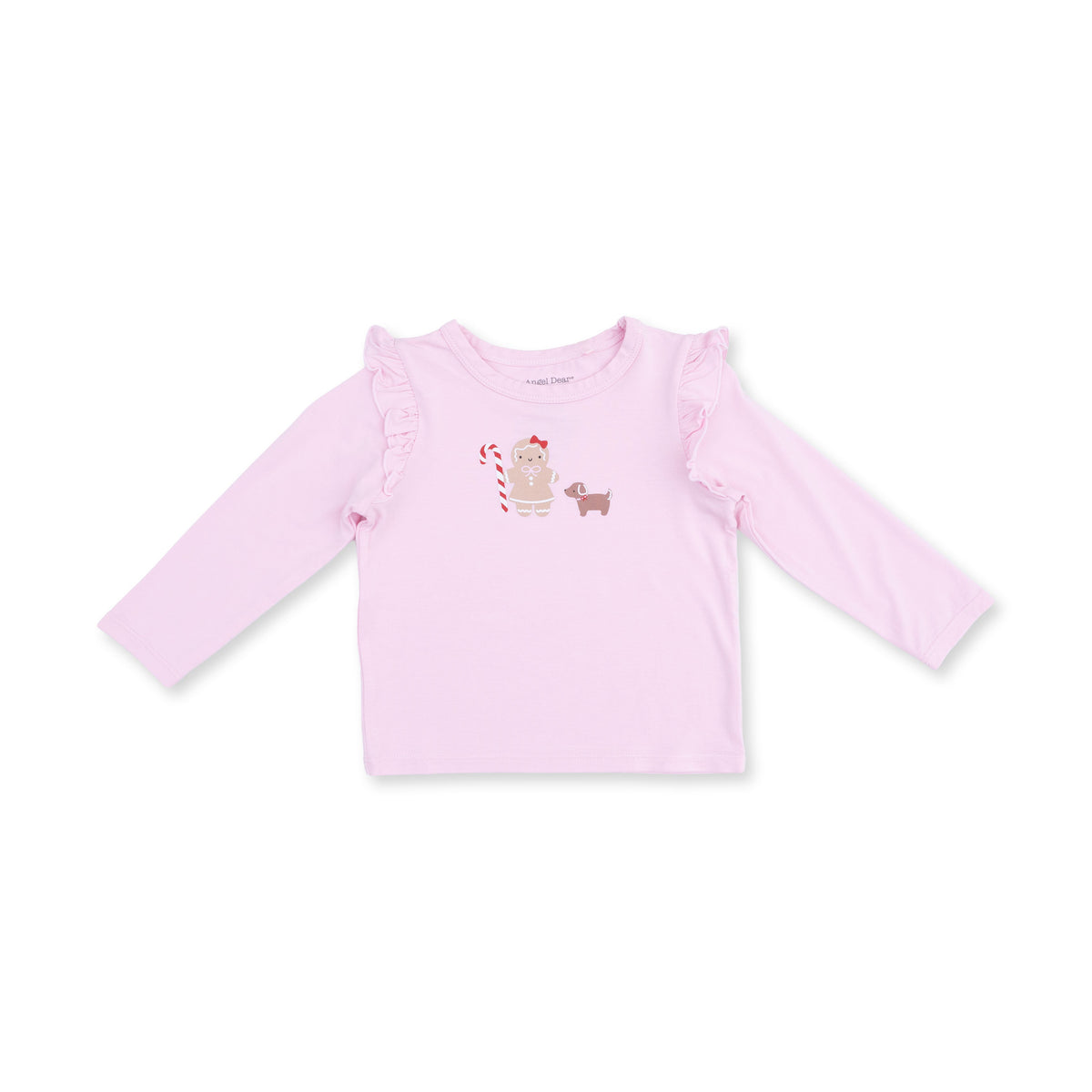 Candy Canes - Long Sleeve Ruffle Tee
