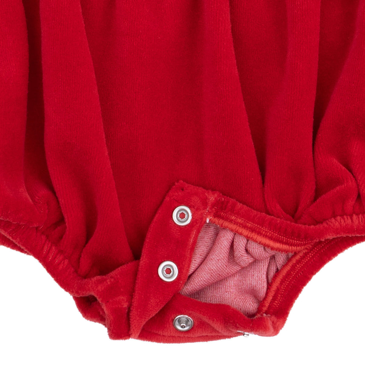 Holiday Red - Velour - Velour Bubble with Peter Pan Collar