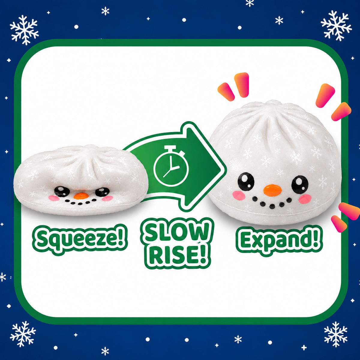Merry Squishmas Christmas Dumplings – Slow Rise Holiday Squishy Fidget Toys