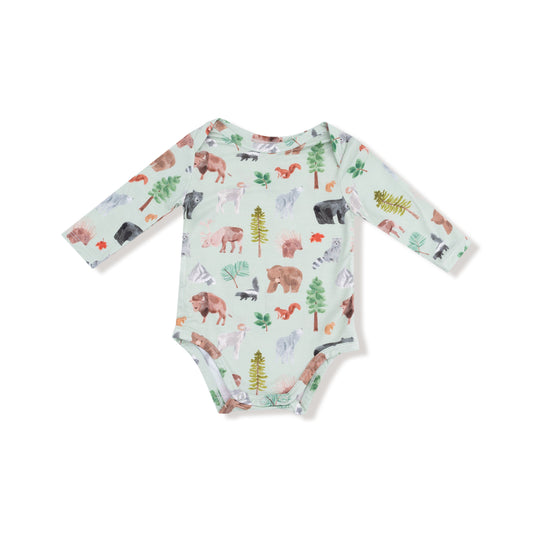 American Woodland Animals - Lap Shoulder Bodysuit