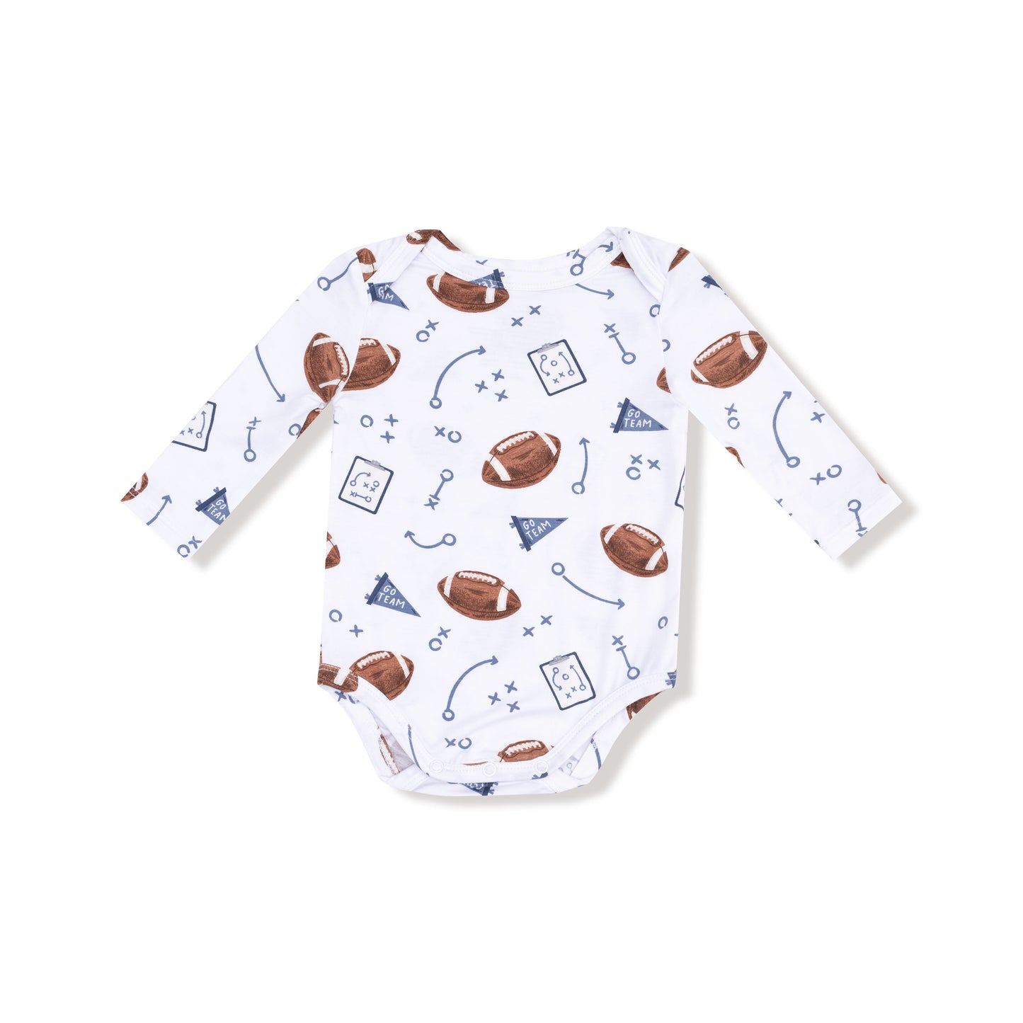 Touchdown Time - Navy - Lap Shoulder Bodysuit