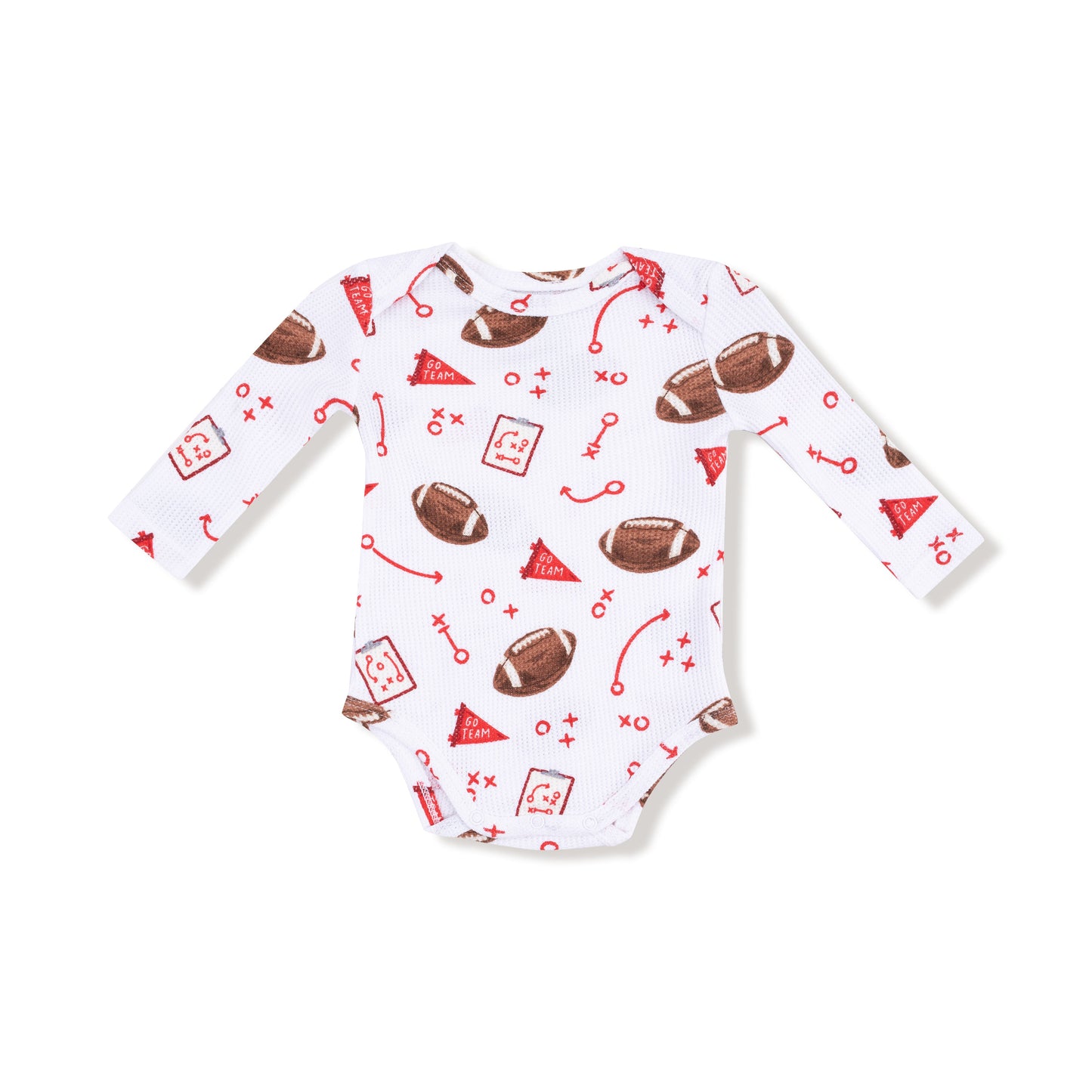 Touchdown Time - Red - Lap Shoulder Bodysuit