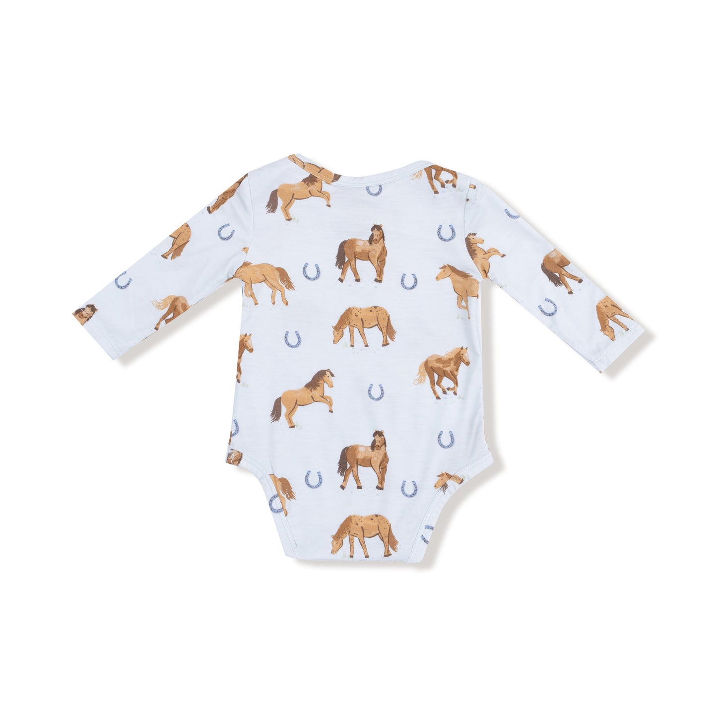 Horses - Blue - Lap Shoulder Bodysuit