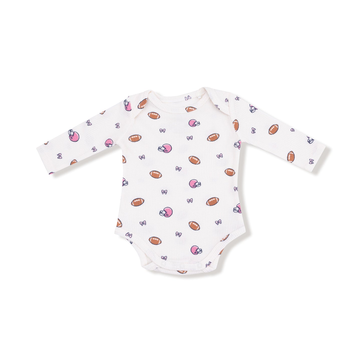Footballs and Bows - Lap Shoulder Bodysuit
