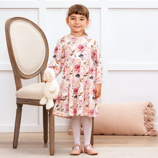 Girls' Bamboo Floral Dress – Soft, Stylish & Eco-Friendly