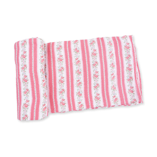 Suzie Floral Stripe - Swaddle Blanket