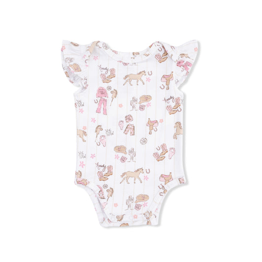 Cowgirl Nursery - Ruffle Sleeve Bodysuit