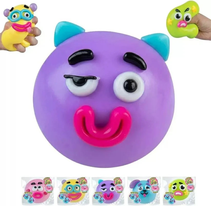 Funny Face Expressions Squishy Ball – Slow Rising Sensory Stress Toy