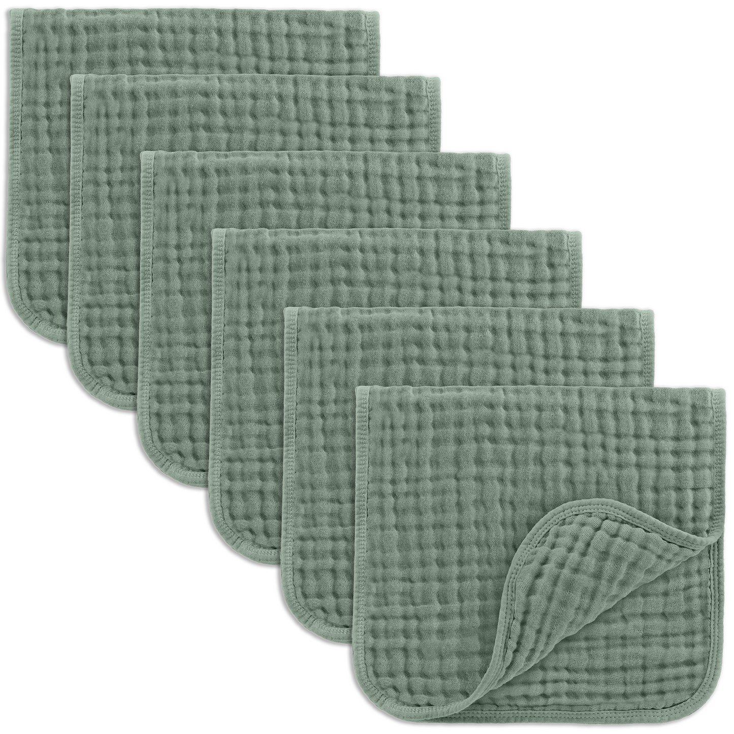Muslin Burp Cloths  in Fern