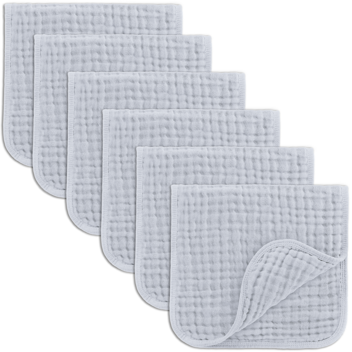 Muslin Burp Cloths  in Slate