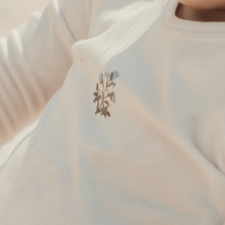 The Embroidered Pixie Bonnet - Zara Blue