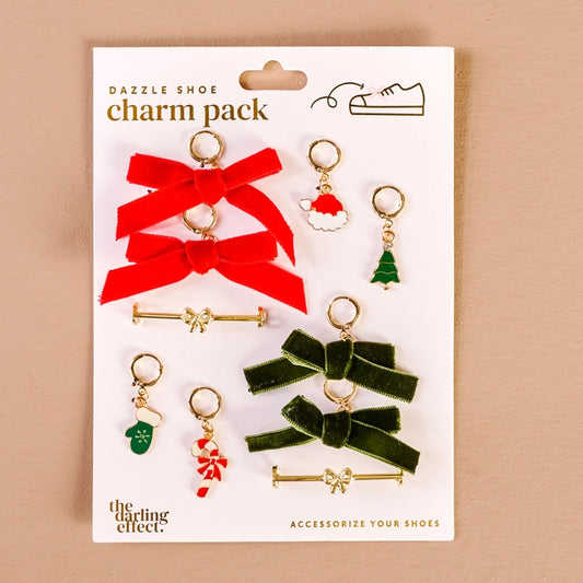 Dazzle Shoe Charm Pack – Christmas Holiday Sneaker Accessories
