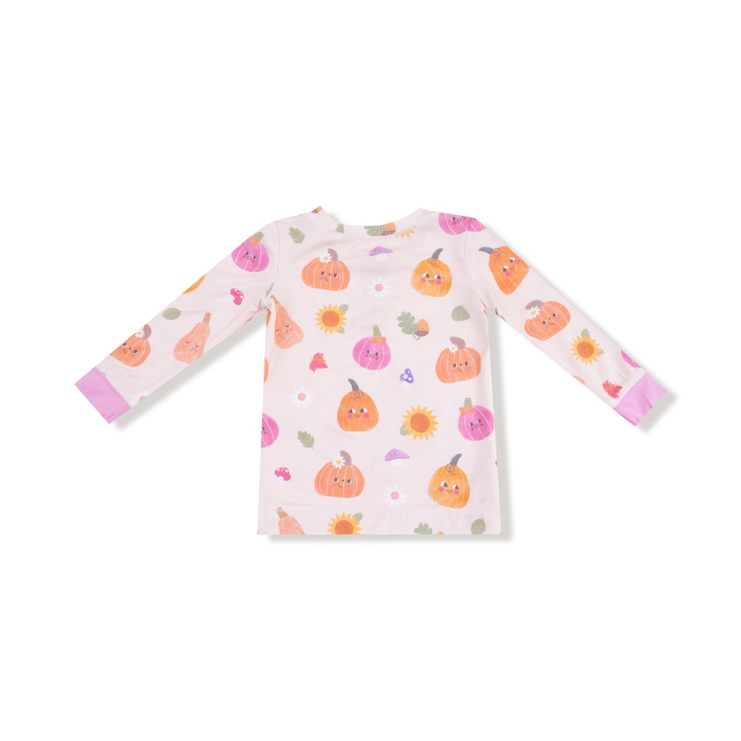 Autumn Pumpkins - Pink - Long Sleeve Loungewear Set