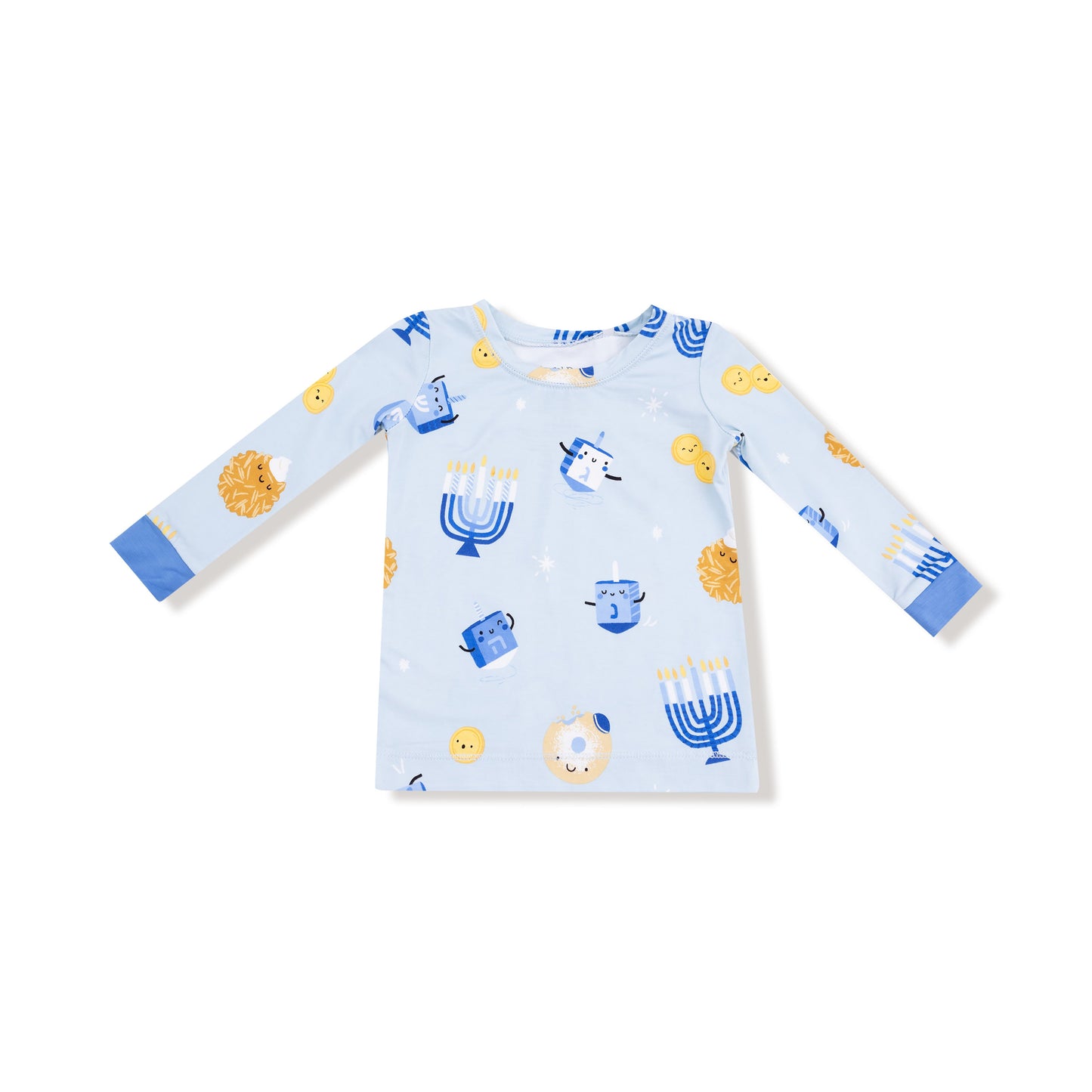 Hanukkah - Blue - Long Sleeve Loungewear Set