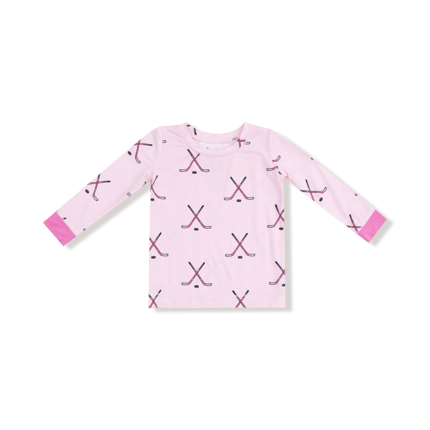 Hockey - Pink - Long Sleeve Loungewear Set