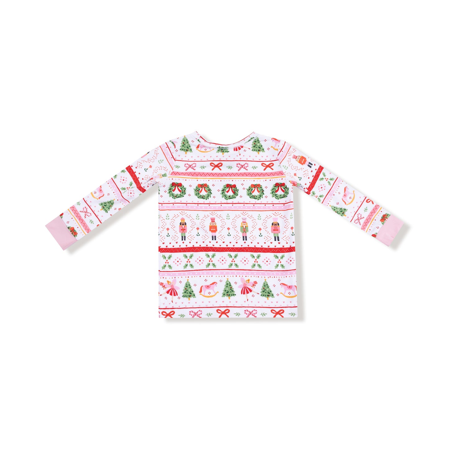Sugar Plum Fairy - Nutcracker Fair Isle - Pink - Long Sleeve Loungewear Set