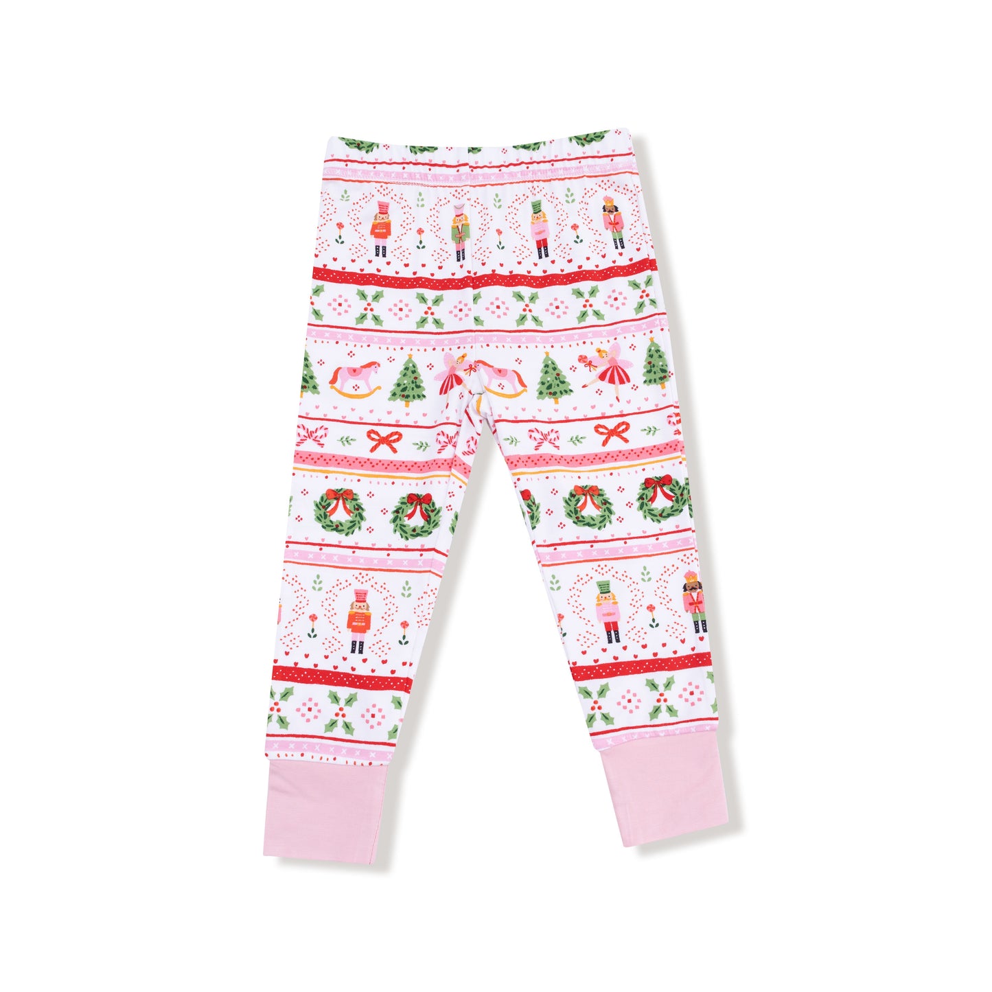 Sugar Plum Fairy - Nutcracker Fair Isle - Pink - Long Sleeve Loungewear Set