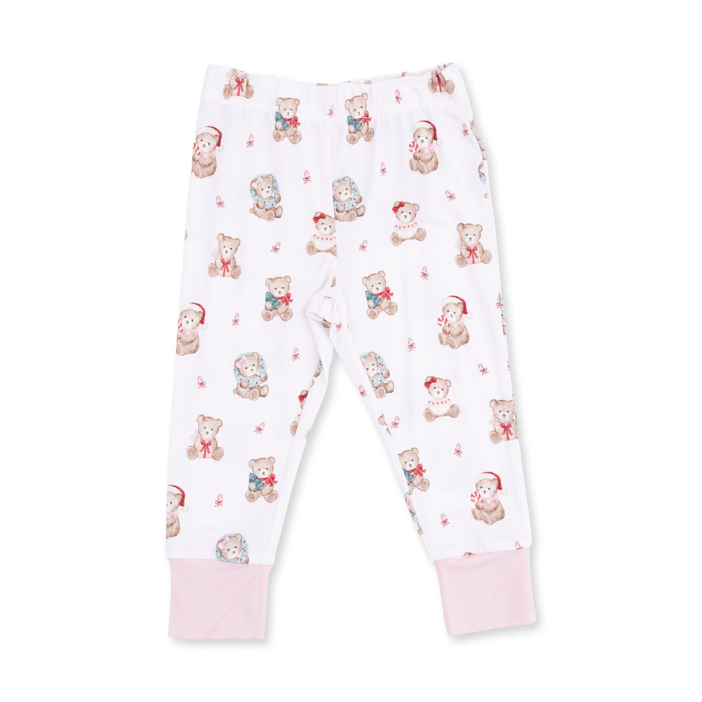 Christmas Teddy Bears Pink - Long Sleeve Loungewear Set