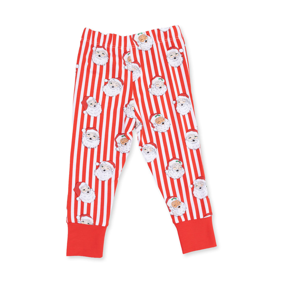 Vintage Santa Stripe - Bamboo - Long Sleeve Loungewear Set