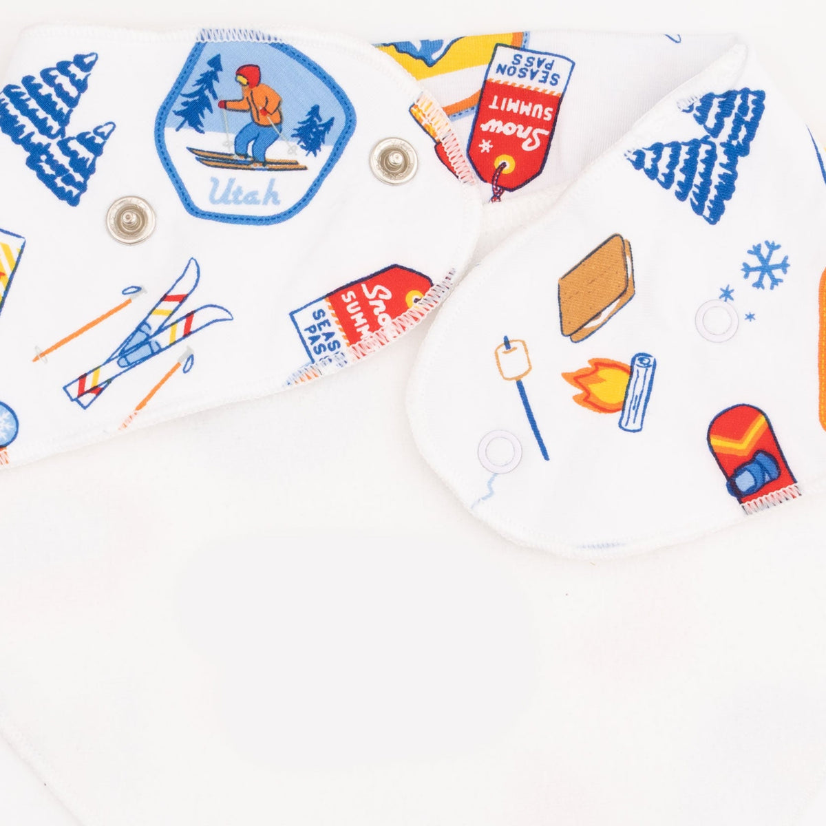 Vintage Ski Patches - Bandana Bib