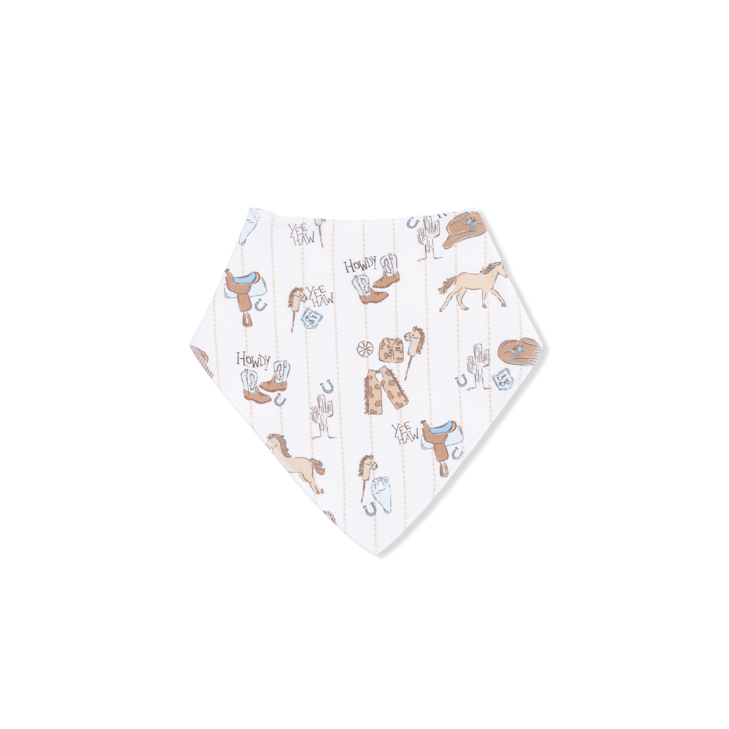 Cowboy Nursery -  2 Way Zipper Footie, Bandana Bib, & Swaddle Blanket Set