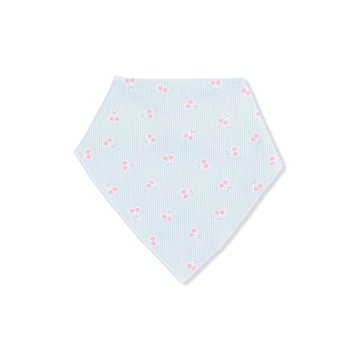 Tiny Cherry Stripe - Bandana Bib