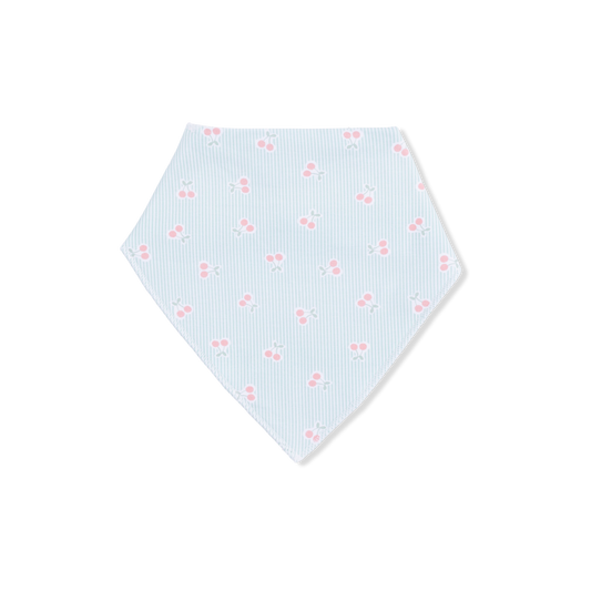 Tiny Cherry Stripe - Bandana Bib
