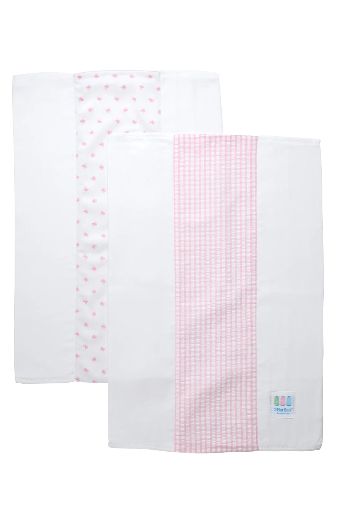 Baby Girls Pink Bow Burp Cloth Set (2 Pack) – Cotton Burp Cloths | The Prissy Pelican Boutique Bossier City LA