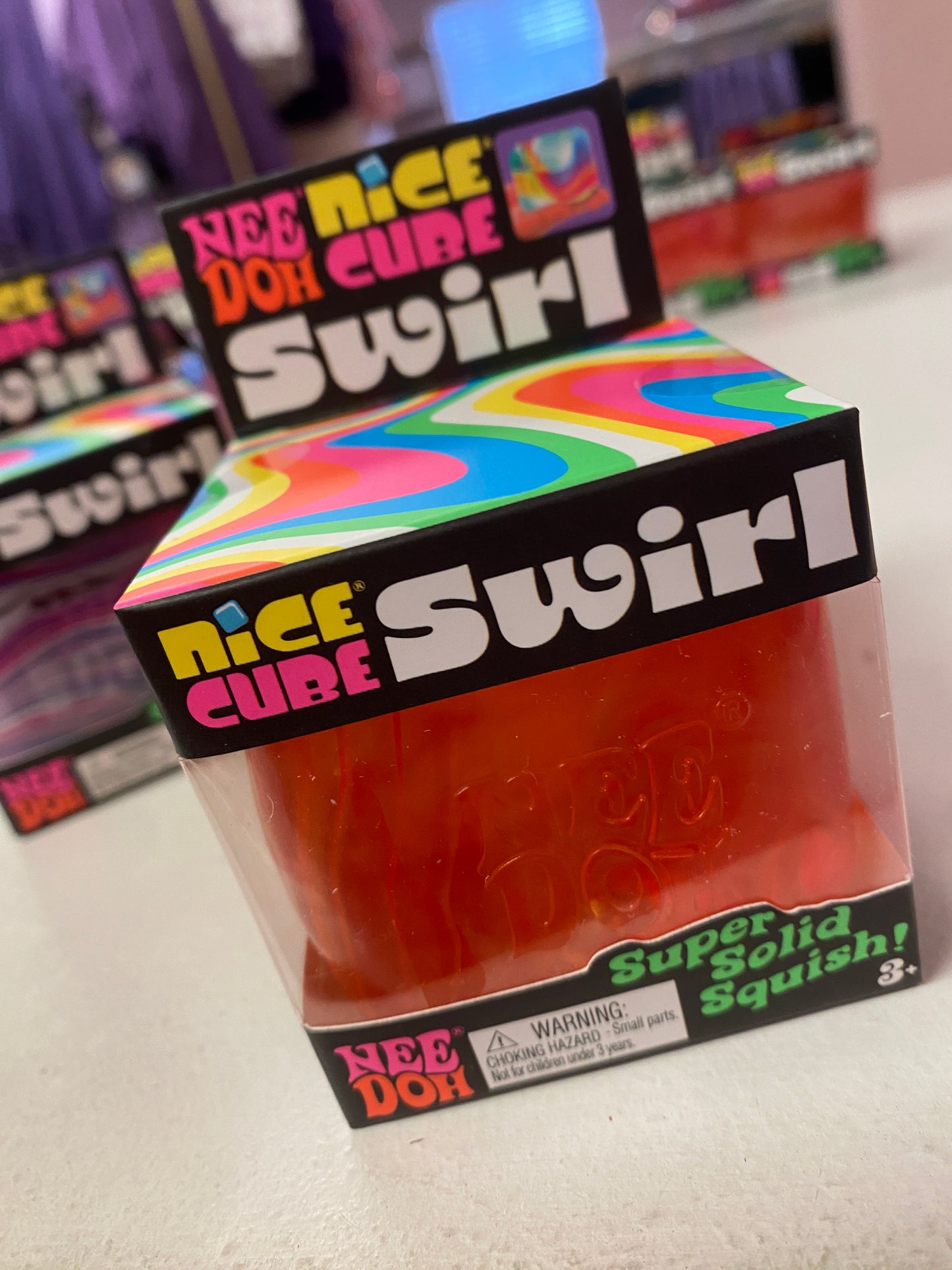 Schylling NeeDoh Nice Cube Swirl – Marble Swirl Sensory Stress Cube