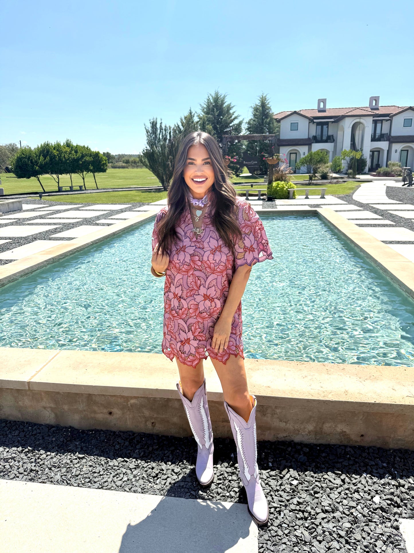 Lulu Short Sleeve Mini Caftan- Autumn