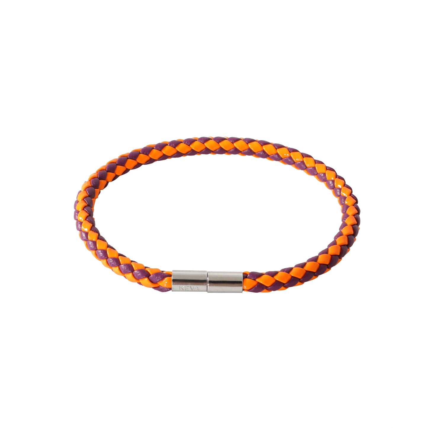 Braided Bracelet - Purple + Orange