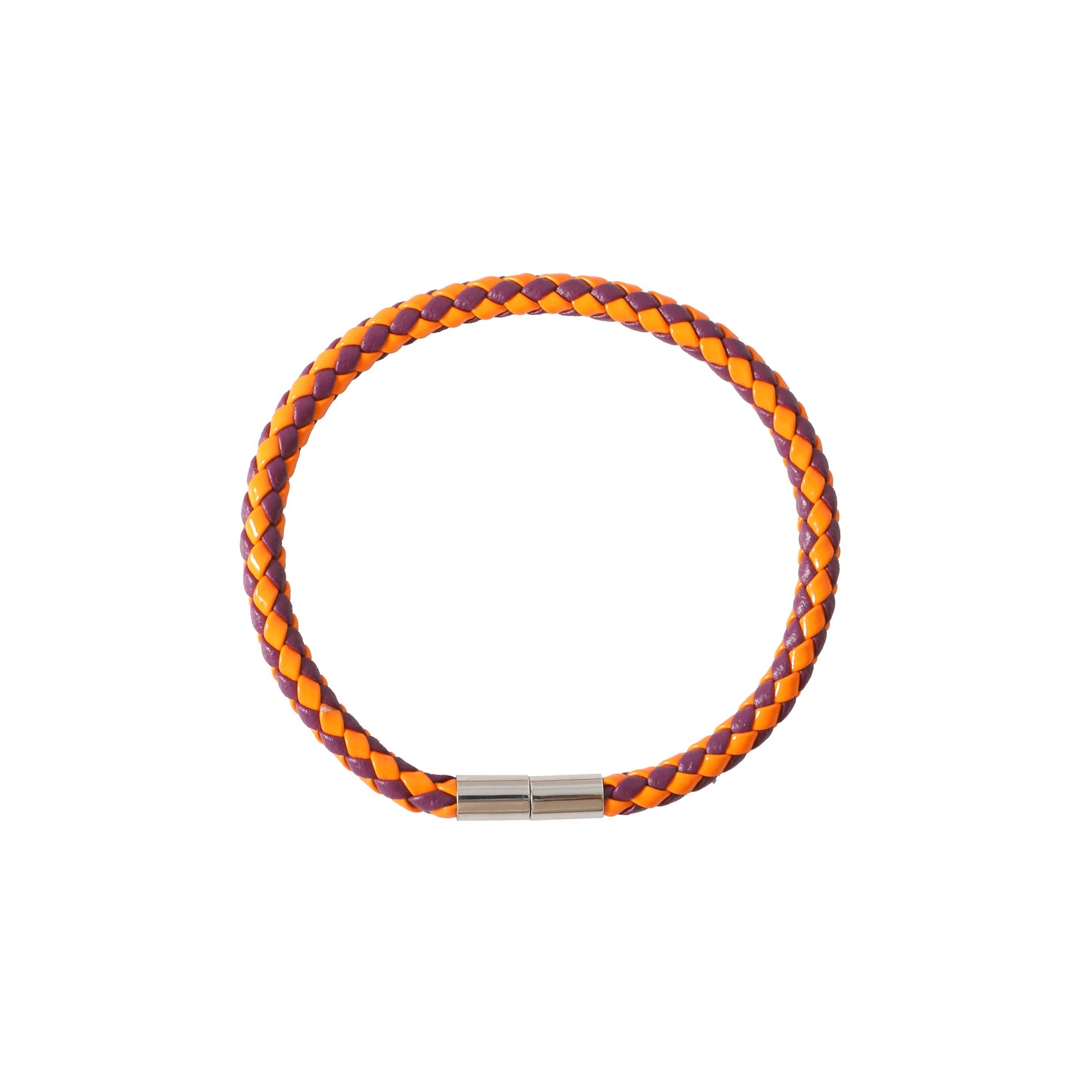 Braided Bracelet - Purple + Orange