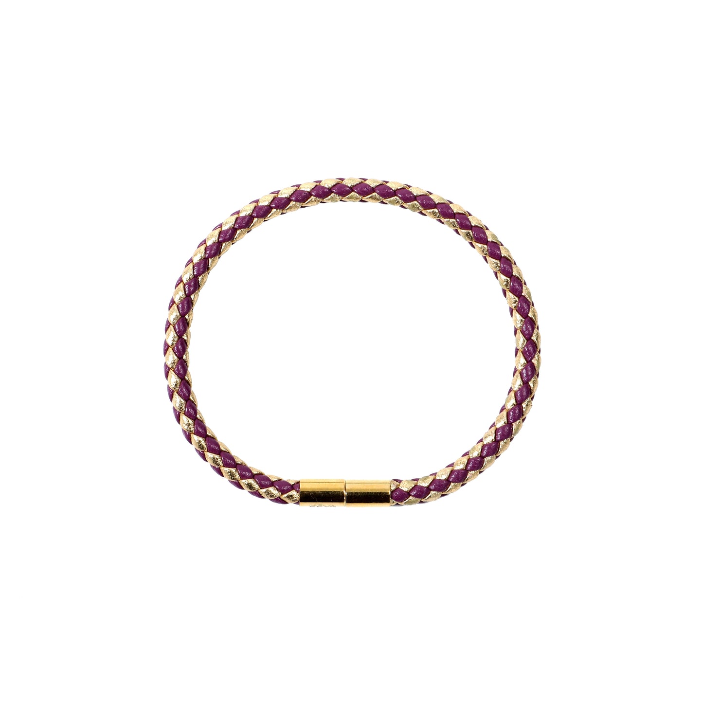 Braided Bracelet - Purple + Gold