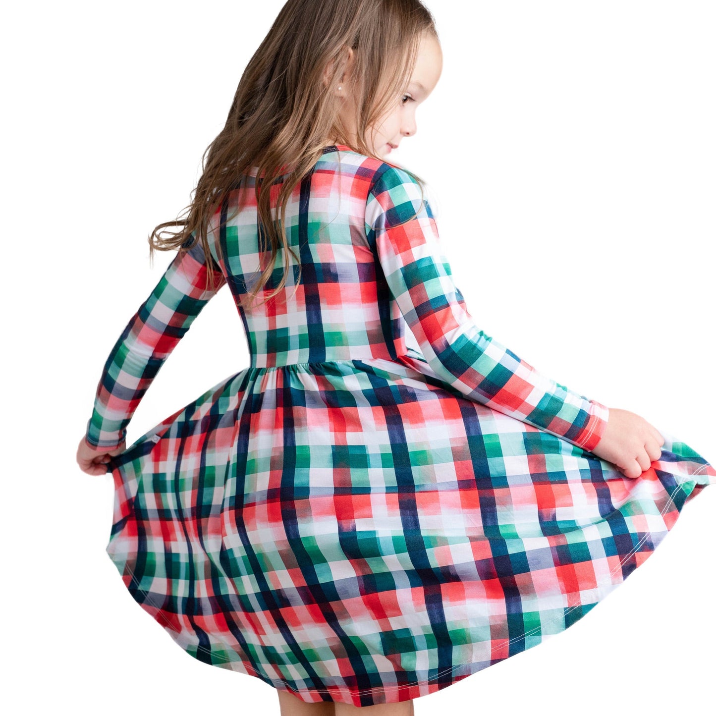 Noel Long Sleeve Pocket Twirl Dress