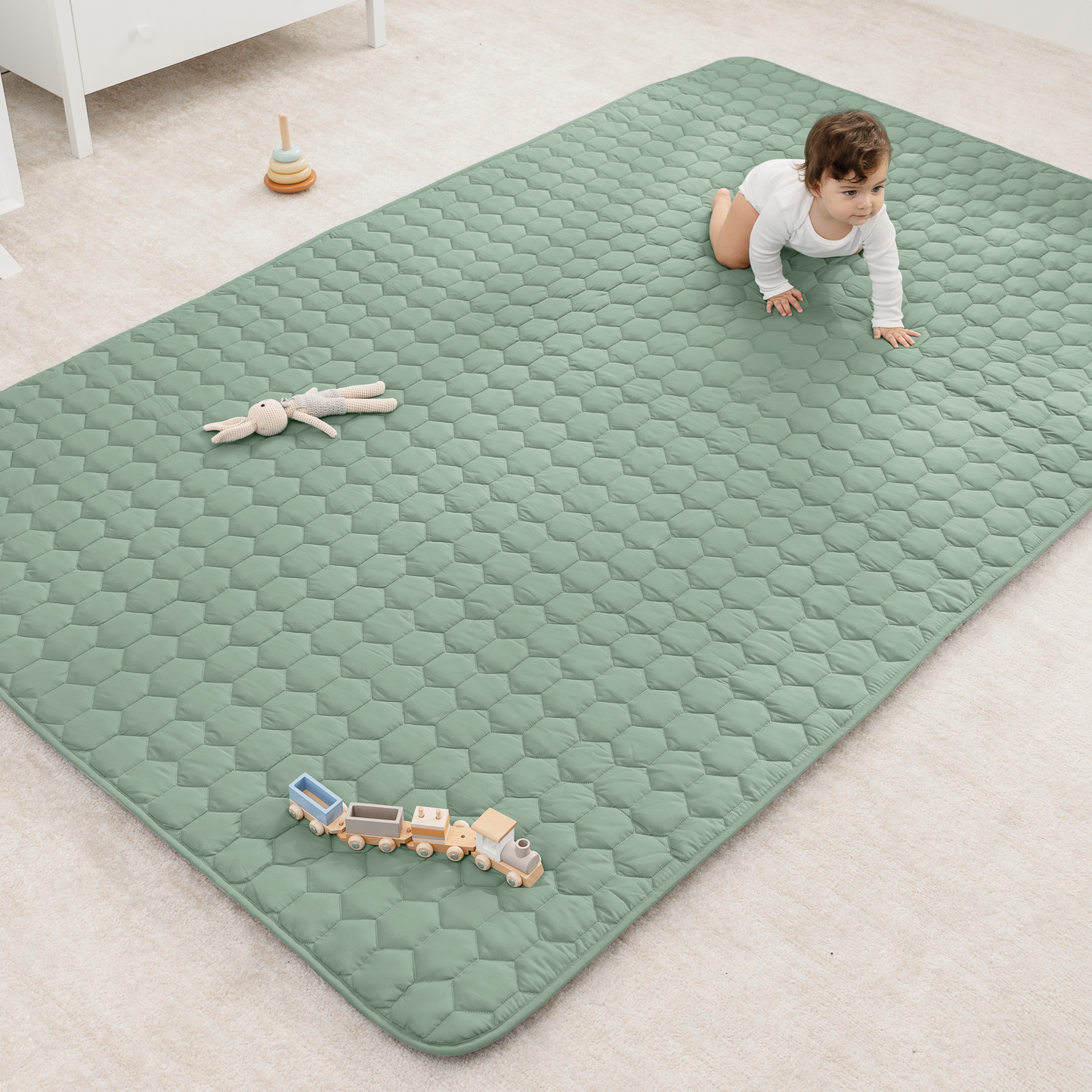 Play Mat with Non-Slip Bottom in Fern